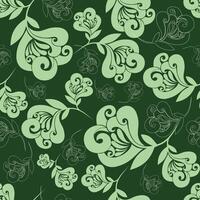 Seamless pattern Chrysanthemums,japanese floral pattern with outline flower background vector