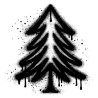 The contours of tall conifers in the forest on a white background for t shirt design vector