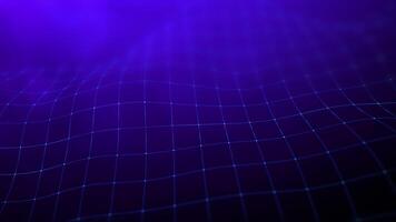 Abstract seamless loop of mesh glowing blue pink purple dot futuristic digital luxurious sparkling wave particles flow background, Motion of digital data flow. Big data background concept. 4K, 60 fps. video
