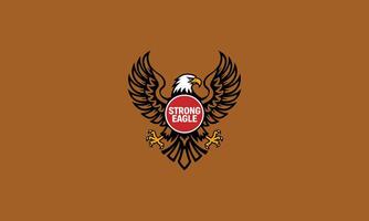 Bold eagle emblem with strong branding vector