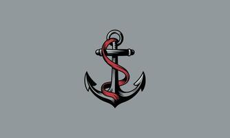Stylish anchor design with a twist vector