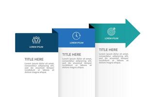 3 steps infographic arrow design template. Business Presentation, Plan, Marketing and Strategy. vector