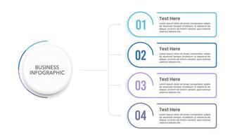 4 Steps infographic for business operations presentation. Business presentation, Strategy, Report and Plan. vector