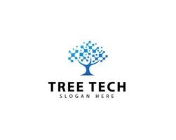 Digital Tree logo, Brain and tree design concept for education learning and technology business company. vector