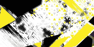 abstract background with black and yellow triangles vector