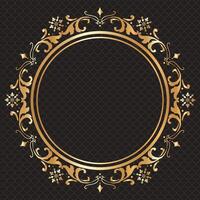 Vintage label with monograms and frames vector