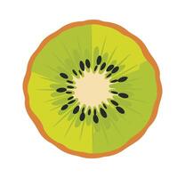 Kiwi icon. Flat design illustration of a kiwi on a white background vector