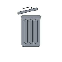 Trash icon in line style. Delete icon, modern trash can symbol isolated on white background. Linear pictogram pack. line icon for web apps and mobile concept. vector