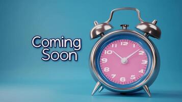 Discover an enchanting vintage alarm clock background design that you can use for your websites homepage, which is ideal for promoting new products or services that are coming soon photo
