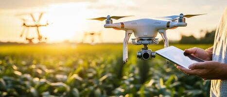 Exploring the innovative use of drones in modern agriculture, focusing on how they can enhance the effective monitoring and management of crops, ultimately boosting overall farming efficiency photo