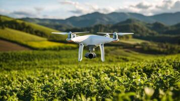 Discover how advanced drones improve agriculture by enhancing efficiency. They use digital monitoring and innovative management to optimize field practices and increase farmers productivity photo