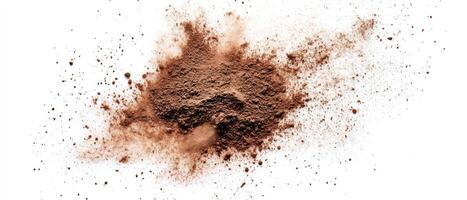 This is a captivating and stunning visual featuring a vivid brown dust and dirt explosion, which is ideal for effectively conveying movement and abstraction in a wide variety of different designs photo