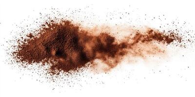 This striking image shows a dynamic brown dust cloud and a powerful explosion, illustrating natures incredible forces and their significant effects on the ecosystem and atmosphere photo
