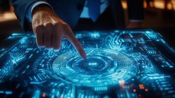 A cuttingedge futuristic office environment that showcases the latest technological advancements in design and engineering, emphasizing clean energy solutions and fostering a culture of innovation photo