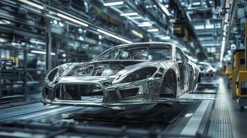 Discover a modern automotive assembly line showcasing advanced manufacturing methods, automation technologies, and innovative processes that boost vehicle production and efficiency photo