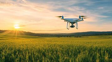 Aerial drones are transforming agriculture with advanced monitoring systems and smart technologies, leading to sustainable crop management and significantly improved yields for farmers worldwide photo