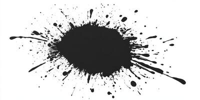 This stunning abstract design features a mesmerizing black paint splash with a grainy texture, perfect for artistic projects and highquality backgrounds, appealing to creative minds photo