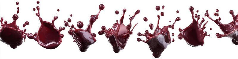 This is a visually striking series of blood drips and splashes created against a clean white background, making it perfect for various applications such as horror, medical, or crimethemed projects photo