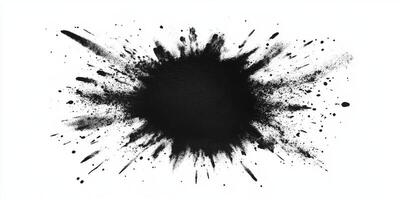 This stunning black ink splash features a unique grainy texture and dynamic spray pattern, perfect for contemporary graphic design and inspiring artistic backgrounds that evoke creativity photo