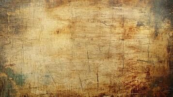 An antique, weathered surface that is beautifully textured with scratches and dust, making it perfect for use as backgrounds or as unique design elements in various artistic endeavors photo