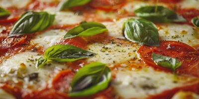 Indulge in this delightful vegan Margherita pizza, bursting with fresh, juicy tomatoes, creamy vegan mozzarella, and aromatic basil, making it a perfect and satisfying choice for a wholesome meal photo