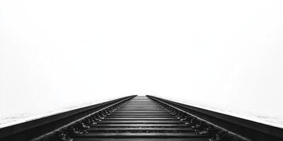 The endless railway tracks symbolize both a journey and travel experiences, embodying speed and efficiency as well as modern transportation methods in todays everevolving and dynamic world photo