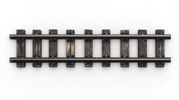 This detailed and intricately designed 3D representation of a railway track is a stunning visual that illustrates modern transport systems, showcasing subways, trains, and other rail transit networks photo