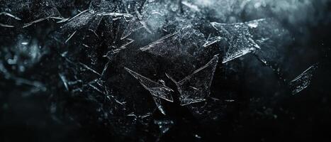 A mesmerizing closeup of frosty patterns that resemble both ice and snow, revealing intricate textures and encapsulating a distinctly chilly atmosphere that feels refreshing and serene photo
