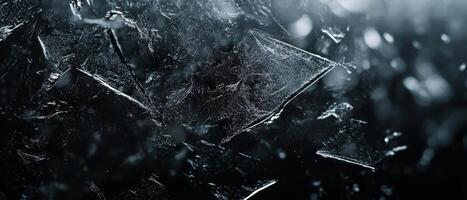 This stunning closeup view of frosted polycarbonate ice showcases beautiful and intricate patterns that evoke a delightful chilly atmosphere, making it ideal for winterthemed artistic projects photo