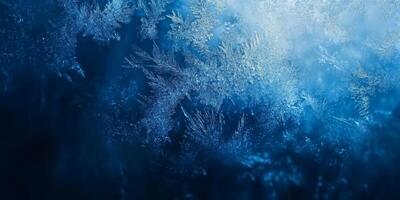 Intricate frost patterns create a stunning and exquisite icy display on a window pane, perfectly capturing the true essence of winters chill, charm, and unique beauty during this season photo