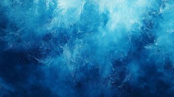 A detailed closeup view of a frostcovered polycarbonate surface, showcasing the intricate and beautiful blue icy patterns and textures that are commonly observed during the winter season photo