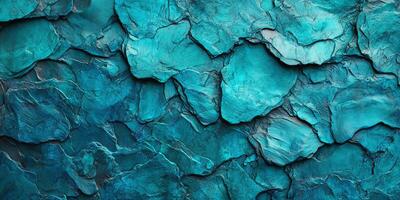 This is a stunningly beautiful handpainted watercolor abstract texture that features vibrant turquoise hues, showcasing delightful rippled patterns that evoke deep feelings of nature and tranquility photo
