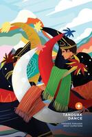 Indonesian West Sumatera Dancer illustration with colorful background design idea vector