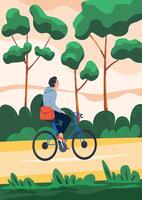 Forest Path With Green Trees vector