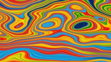 3D Abstract Animation Stylish Smooth Wavy Wall. Multicolor Fluid Pattern Concept. Colorful Wavy Reflection Surface Macro. Trendy Colored Fluid Abstraction Flow. Beautiful Gradient Texture video