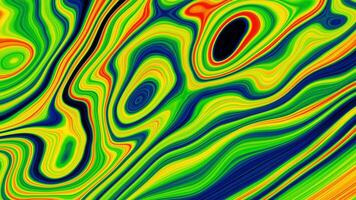 3D Abstract Animation Stylish Smooth Wavy Wall. Multicolor Fluid Pattern Concept. Colorful Wavy Reflection Surface Macro. Trendy Colored Fluid Abstraction Flow. Beautiful Gradient Texture video