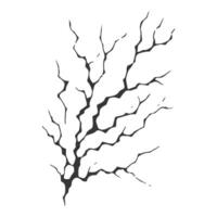 A black and white drawing of a tree branch vector