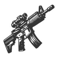 An image of an ar - 15 rifle on a white background vector