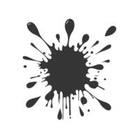 A black ink splash on a white background vector