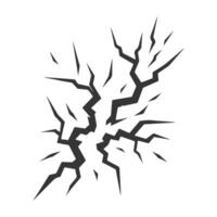 A black and white drawing of a crack in the ground vector