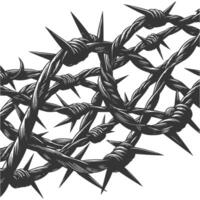 Barbed wire design vector