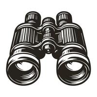 Artistic Black and White Binoculars Design vector