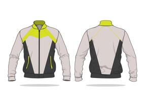 varsity retro jacket template apparel mockup design vector