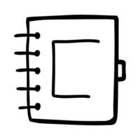Book Notes Notebook Hand-Drawn Icon vector