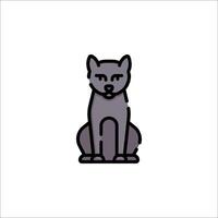 A black cat icon on a white background vector