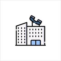 A building with a phone on top of it vector