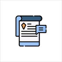 A document icon with a pen and paper vector