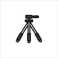 A camera tripod icon on a white background vector