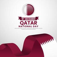 Qatar Flag Square Banner Background Design for Independence Day and National Day vector