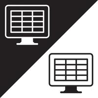 Account management Icon, Lineal style, isolated on Black and white Background. vector